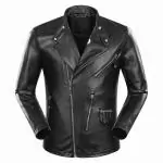 philipp plein cuir veste cool paradise stud ornahommest buckle